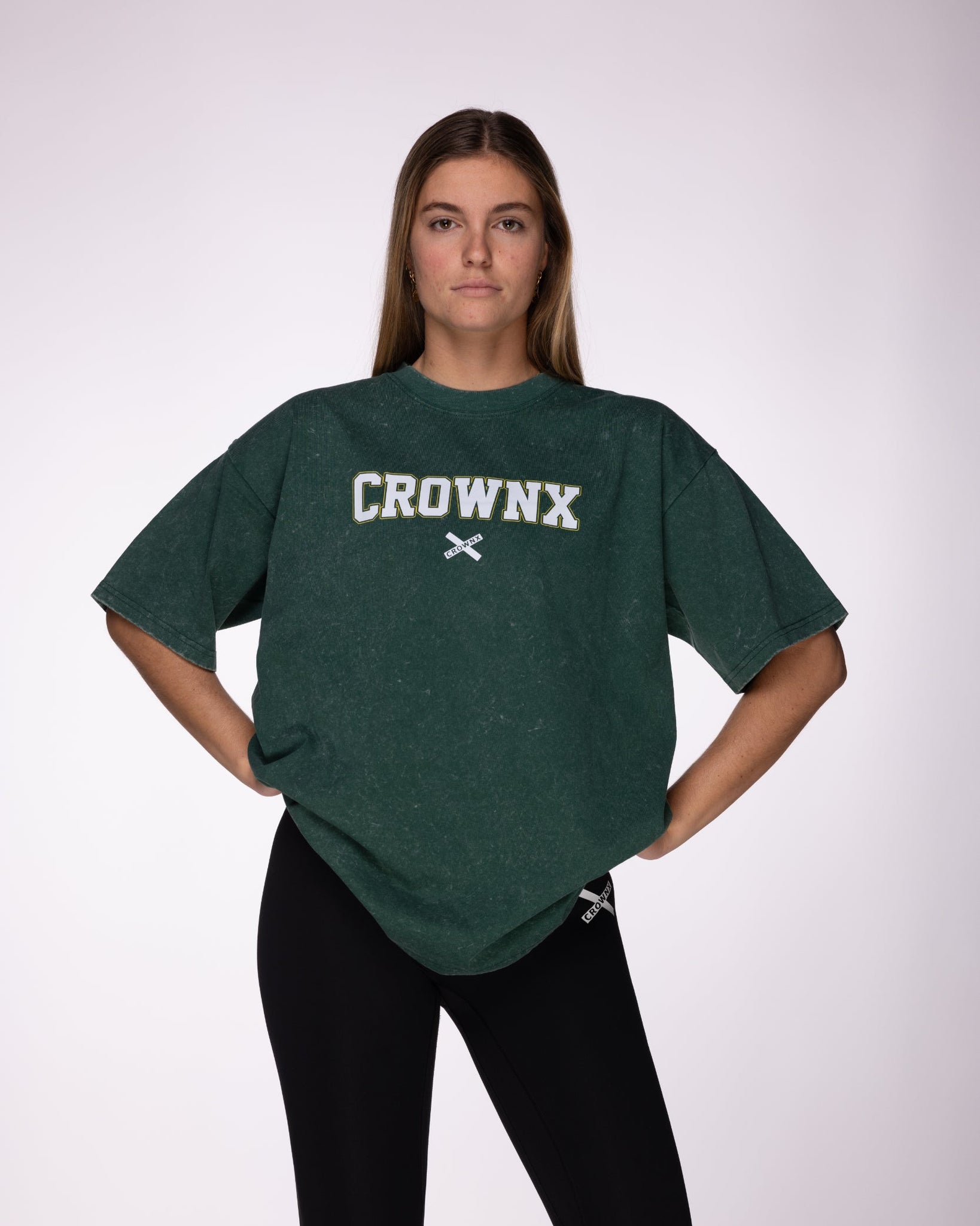 OVERSIZE VARSITY GREEN WMN