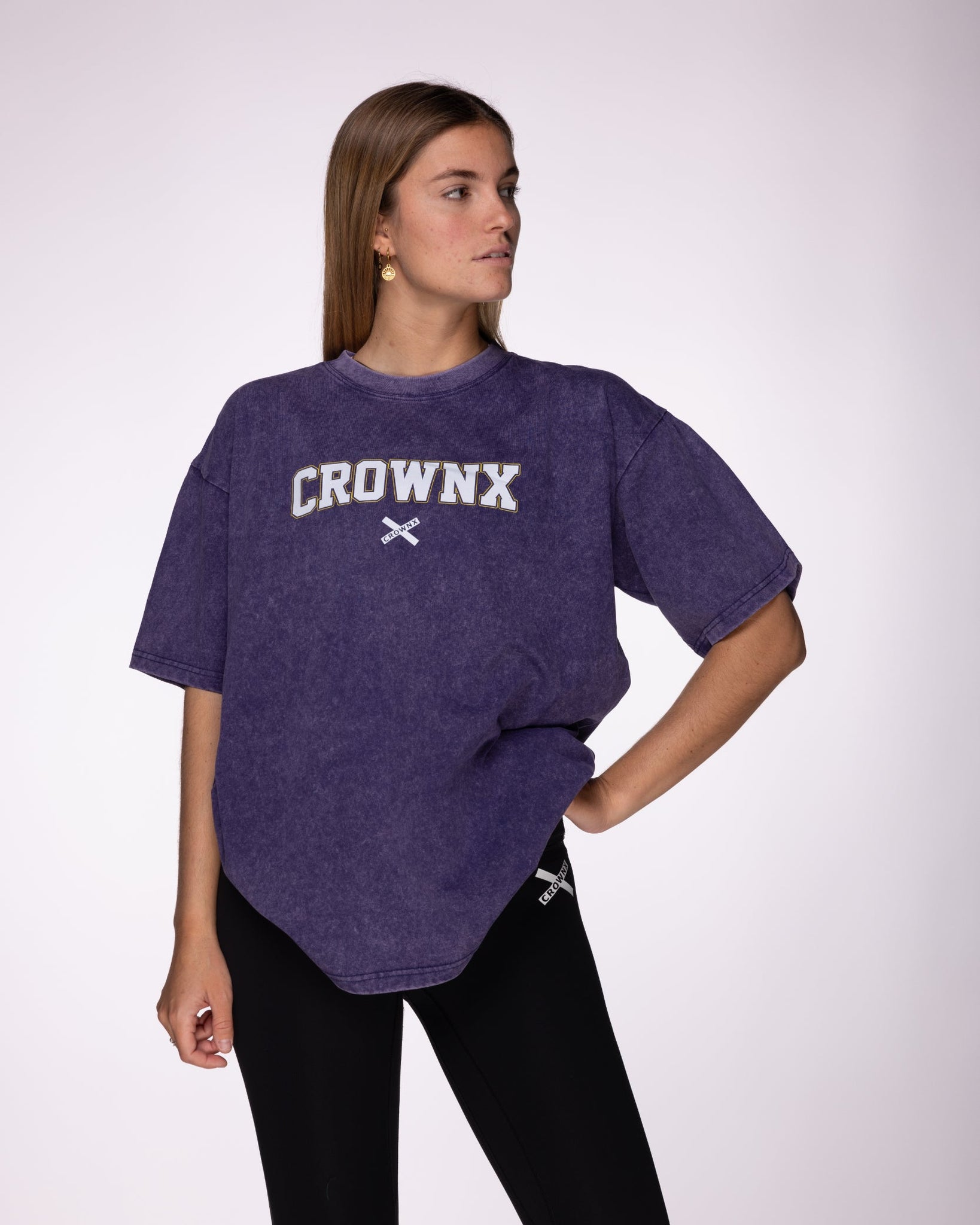 OVERSIZE VARSITY PURPLE WMN