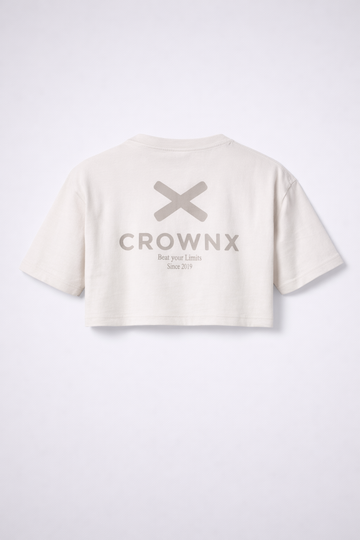 Crop top oversize essentiel crème